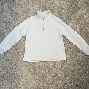 Petal & Pup Cream Waffle Knit Zip-Up